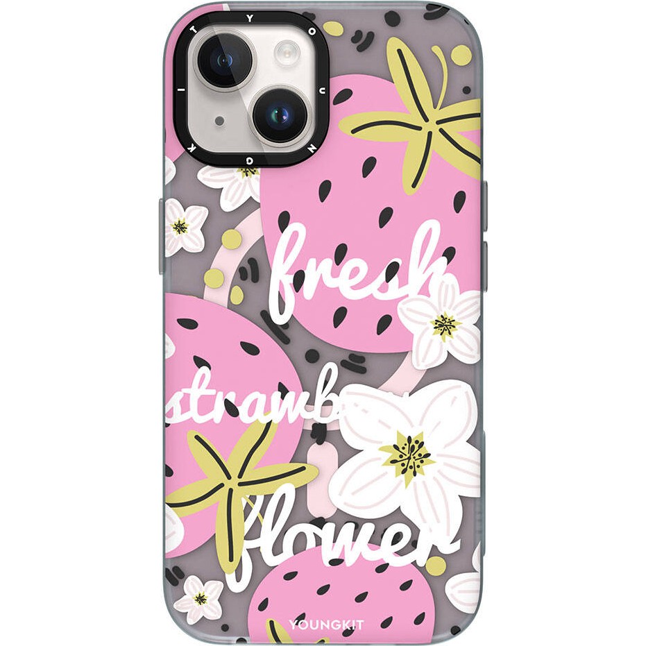 YoungKit iPhone 14 Uyumlu Kılıf Magsafe Şarj Özellikli Youngkit Fruity Flavour Serisi Pembe Cep Telefonu Kılıfı Fiyatı