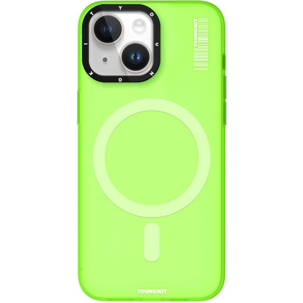 YoungKit iPhone 15 Kılıf Magsafe Şarj Özellikli Youngkit Hidden Sand Serisi Kapak Yeşil Cep Telefonu Kılıfı Fiyatı
