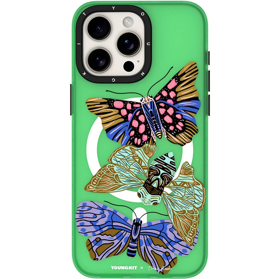 YoungKit iPhone 15 Pro Max Uyumlu Kılıf Magsafe Şarj Özellikli Youngkit Huagu Serisi Kapak Yeşil Cep Telefonu Kılıfı Fiyatı