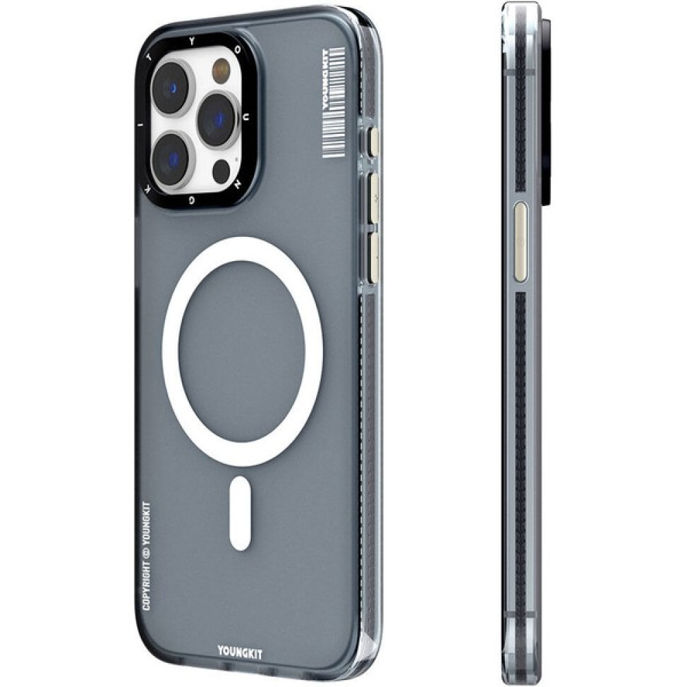 YoungKit iPhone 15 Pro Max Uyumlu Kılıf Magsafe Şarj Özellikli Youngkit Jiansha Serisi Kapak Siyah Cep Telefonu Kılıfı Fiyatı