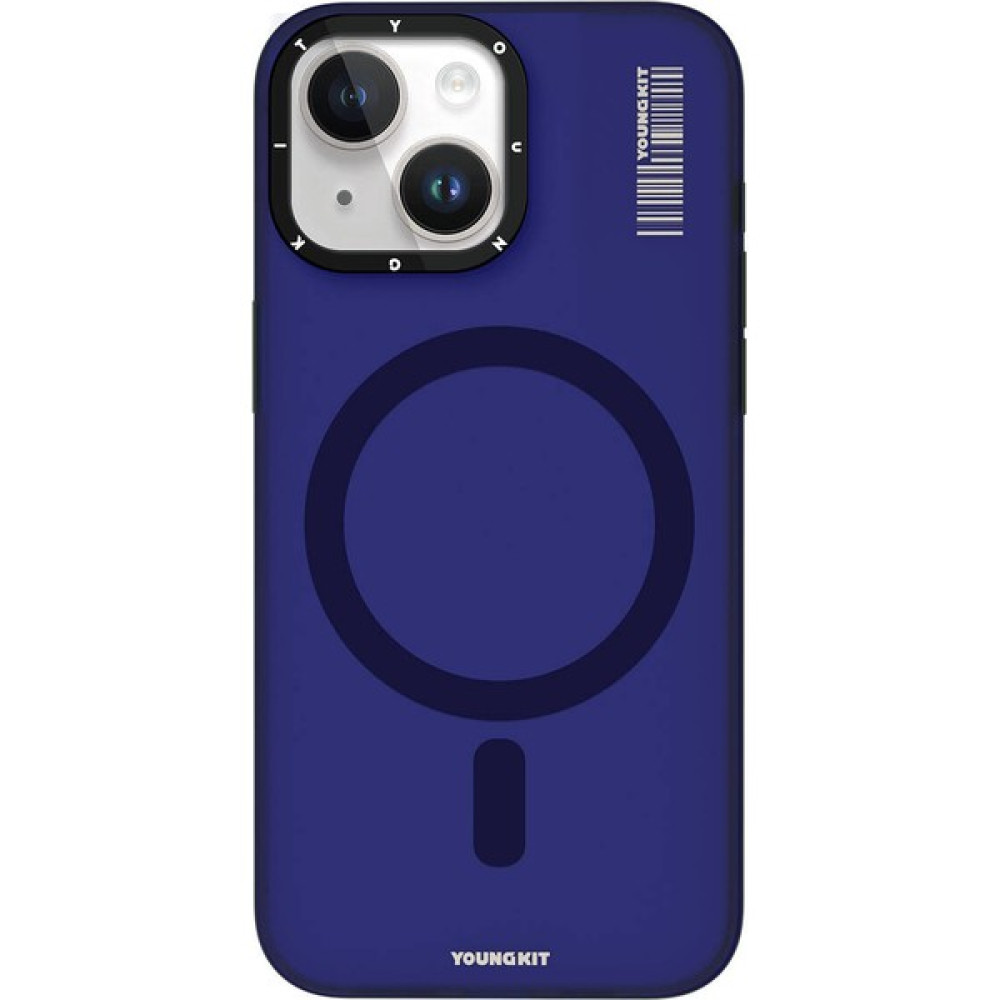 YoungKit iPhone 15 Uyumlu Kılıf Magsafe Şarj Özellikli Youngkit Hidden Sand Serisi Kapak Mavi Cep Telefonu Kılıfı Fiyatı