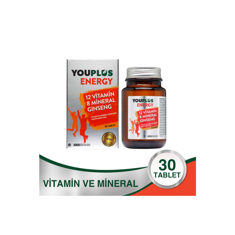 Youplus Energy Vitamin ve Mineral Kompleksi 30 Tablet Sağlık / Diyet Fiyatı