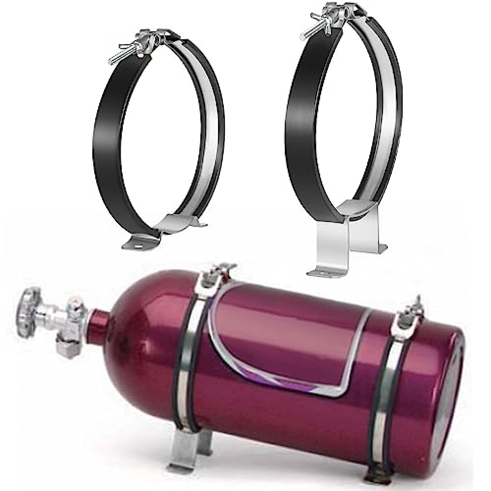 yourour 82013 Nitrous Oxide Bottle Bracket,7”Nos Single Bottle Holder Bracket for 10-15 Pound Nitrous Bottle