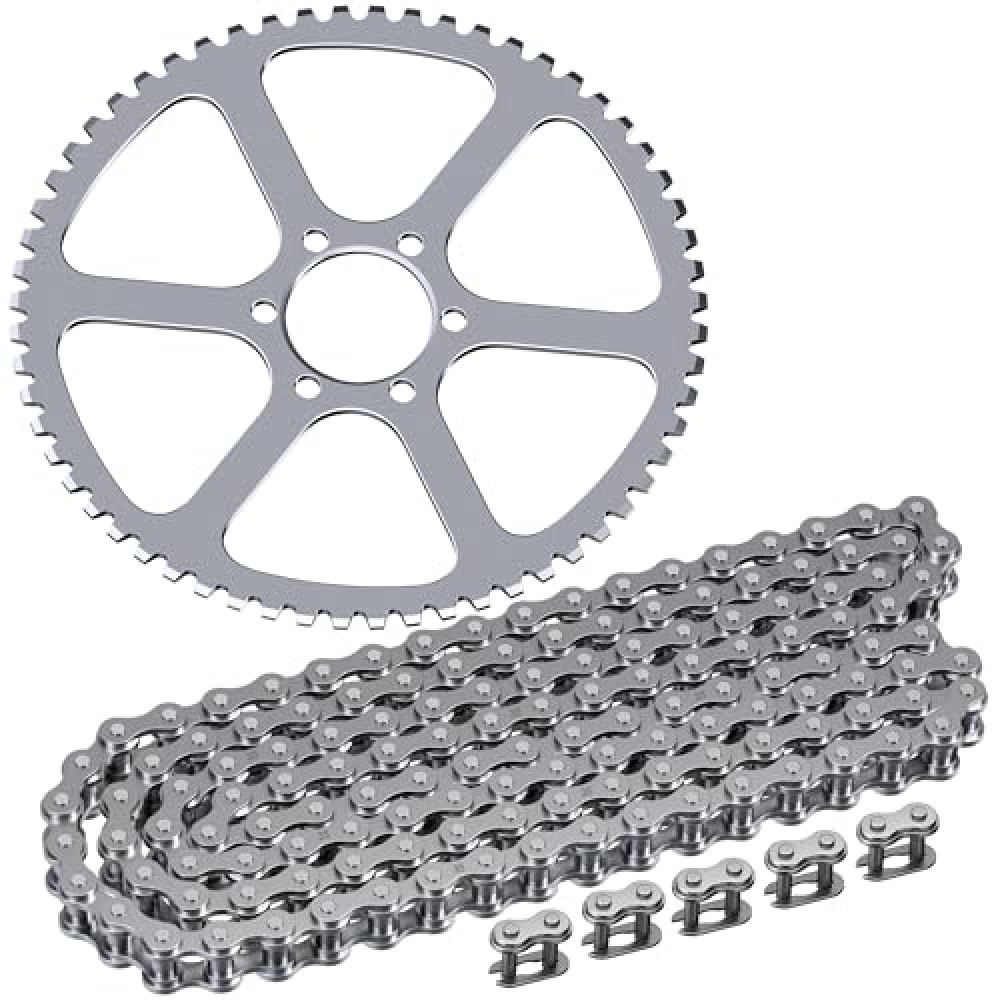YOXUFA #35 Chain 140 Links Mini Bike Sprocket 60 Tooth Replacement for Coleman CC100X CT100U Motovox MBX10 Monster Moto MM-B80 Doodle Bug DB30 79cc 97cc 100cc 2.5hp Mini Bike Go Kart Powersports Parts