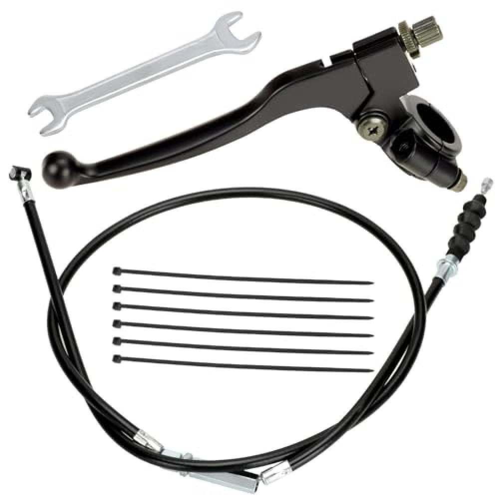 YOXUFA 7/8'' Left Clutch Lever Handle Cable for SSR 50cc 70cc 90cc 110cc 125cc 150cc Apollo RFZ DBX18 TaoTao DB17 DB27 Coolster M-125 Baja X-pro Thumpstar Kayo Xmotos Chinese Pit Dirt Bike Parts Black