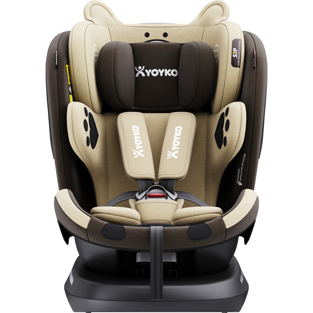 Yoyko Bear 360 Derece Dönebilir Yatabilir 0-36 kg Isofixli Oto Koltuğu Kahve - Kahverengi - Bej Bebek Oto Koltuğu Fiyatı