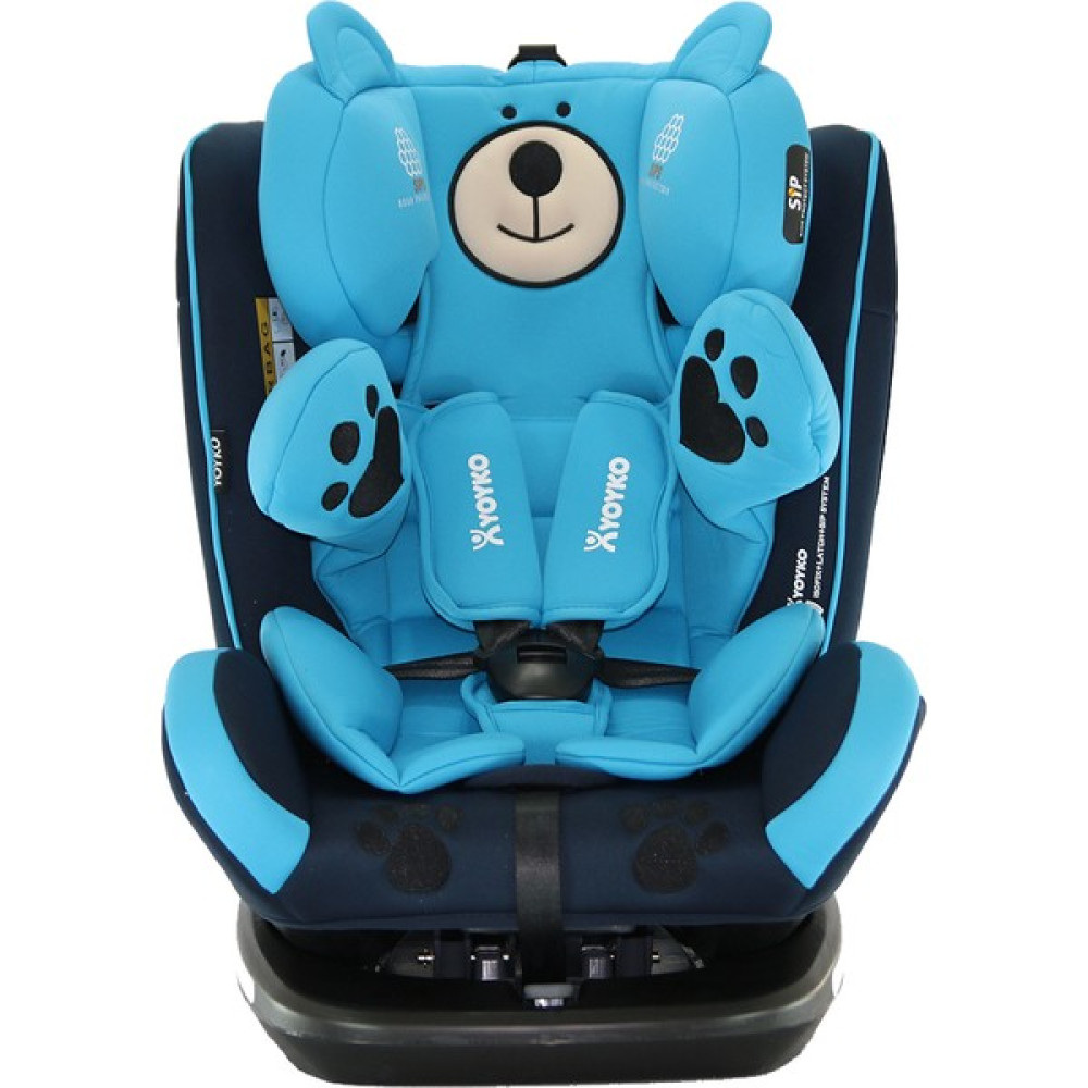 Yoyko Bear 360 ° Dönebilir Yatabilir i-Size 0-36 Kg Oto Koltuğu ISOFIX/SIP/LATCH - Mavi Bebek Oto Koltuğu Fiyatı