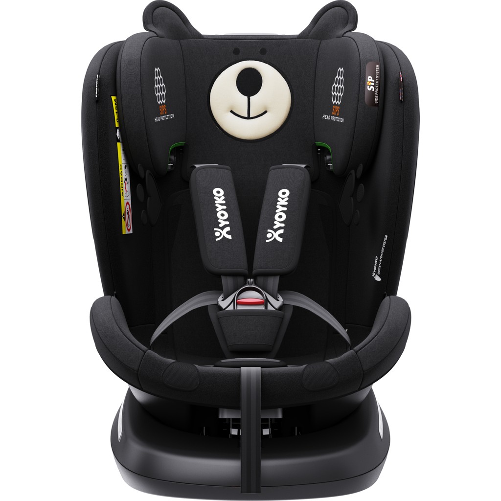 Yoyko Bear 360 ° Dönebilir Yatabilir İSize 036 Kg Oto Koltuğuısofıx/Sıp/Latch Siyah Bebek Oto Koltuğu Fiyatı