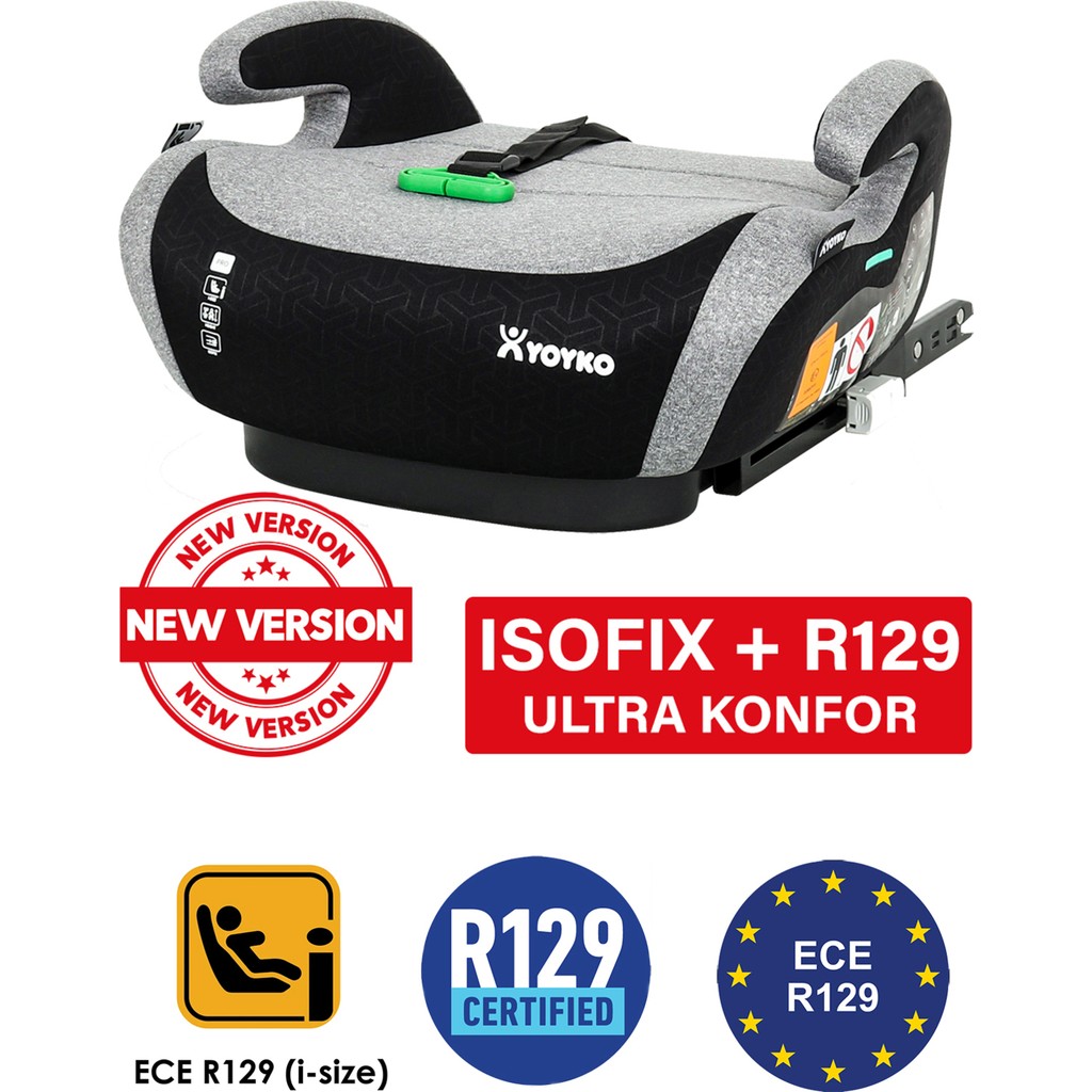 Yoyko Isofix Bağlantılı 15-36 kg Oto Koltuğu Yükseltici Booster Gri Bebek Oto Koltuğu Fiyatı