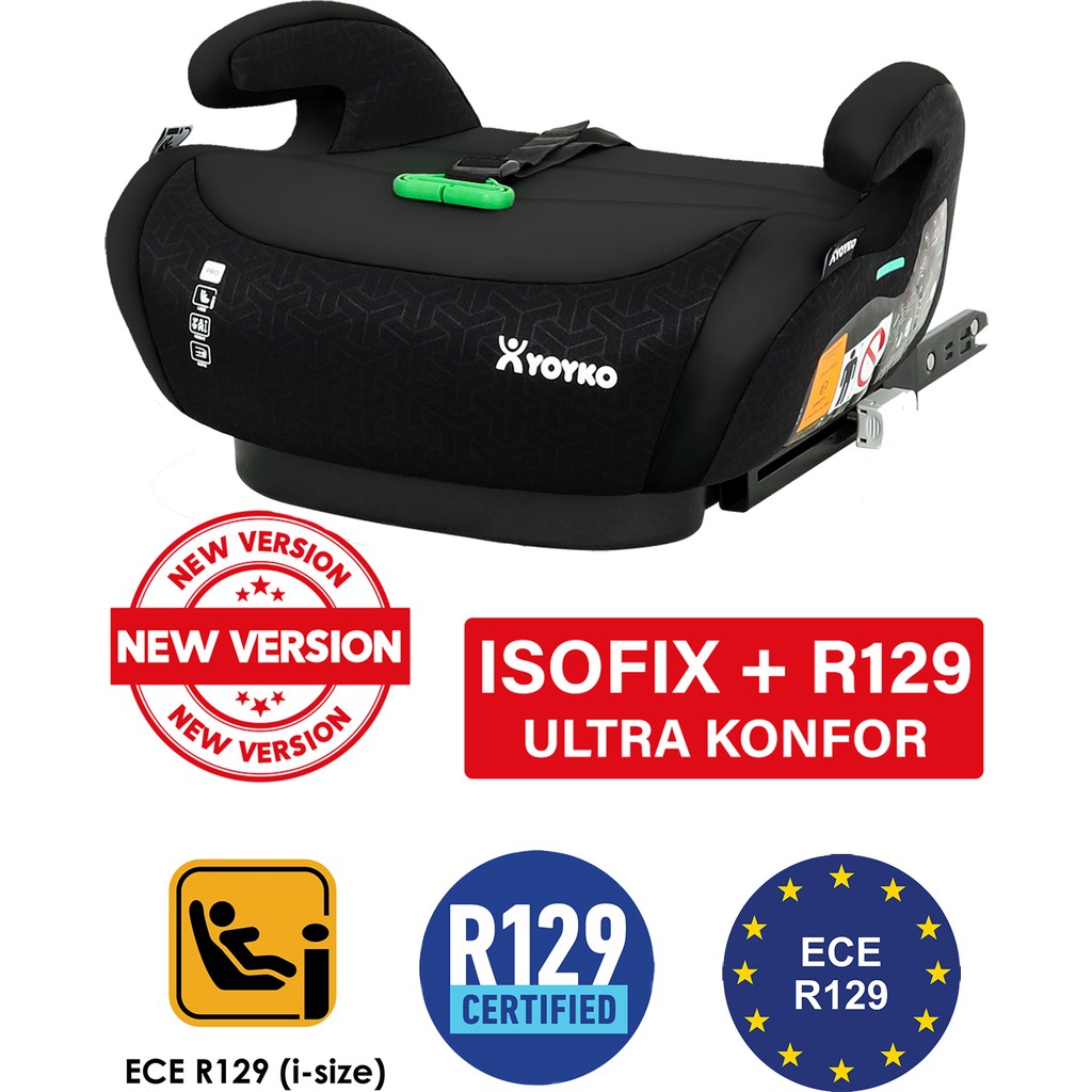 Yoyko Isofix Bağlantılı 15-36 kg Oto Koltuğu Yükseltici Booster Siyah Bebek Oto Koltuğu Fiyatı