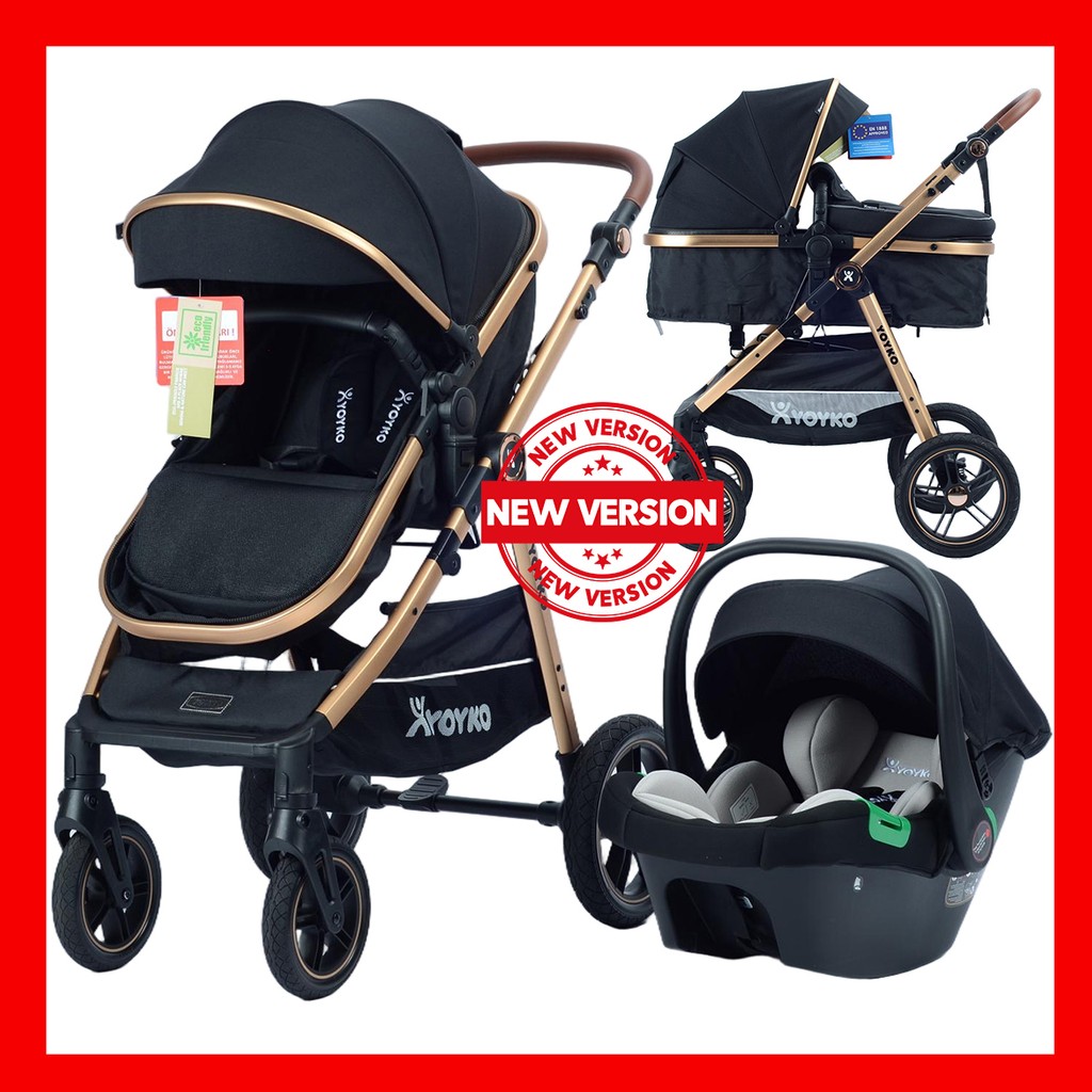 Yoyko Luxury I-Size Travel Sistem Bebek Arabası 3 In 1 Siyah Rose Bebek Arabası ve Pusetler Fiyatı