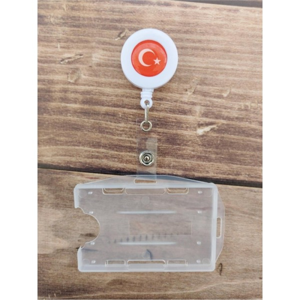 Yoyo Türk Bayrağı Ay Yıldız Yaka Kartlığı Yatay Dikey Kart Koruyucu Sekreterlik Fiyatı