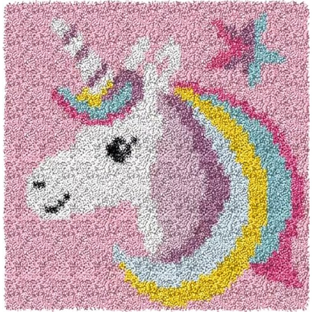 YP Latch Hook Kits for Kids Adults DIY Rug Tapestry Kits with Printed Canvas Embroidery Kits Festival Gifts Home Decoration (A)