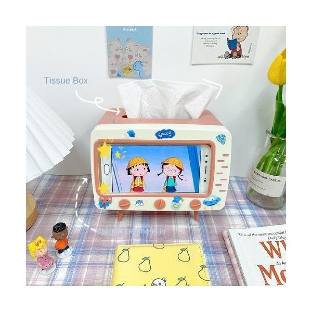 YQ Yaratıcı Tv Doku Kutusu, Ev Sehpa Oturma Odası Doku Depolama Kutusu, Çok Işlevli Cep Telefon Rafı (Yurt Dışından) - Açık Pembe Tuvalet Kağıtlığı Fiyatı