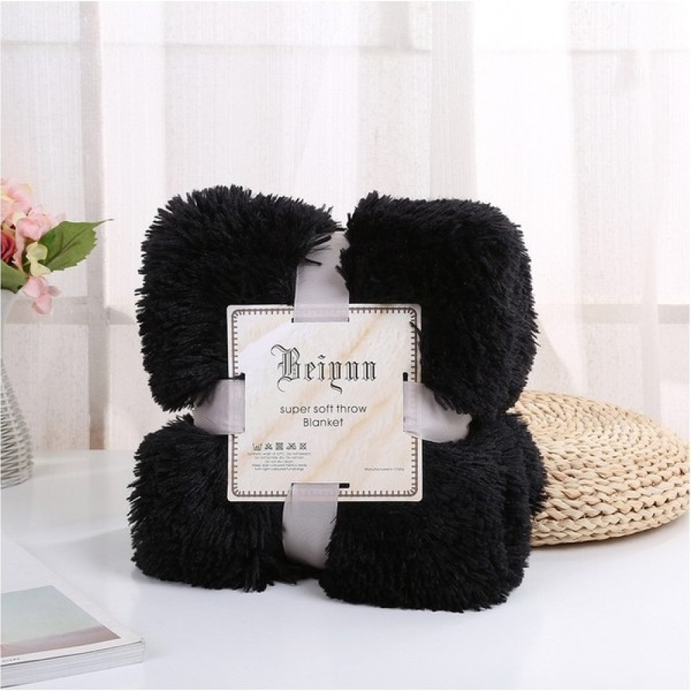 YQ Yumuşak Flanel Battaniye Düz Renk Sıcak Peluş Battaniye Kanepe Yatak Ev Dekor Kış Polar Battaniye Örtüsü (Yurt Dışından) - 130 x 160 cm Battaniye Fiyatı