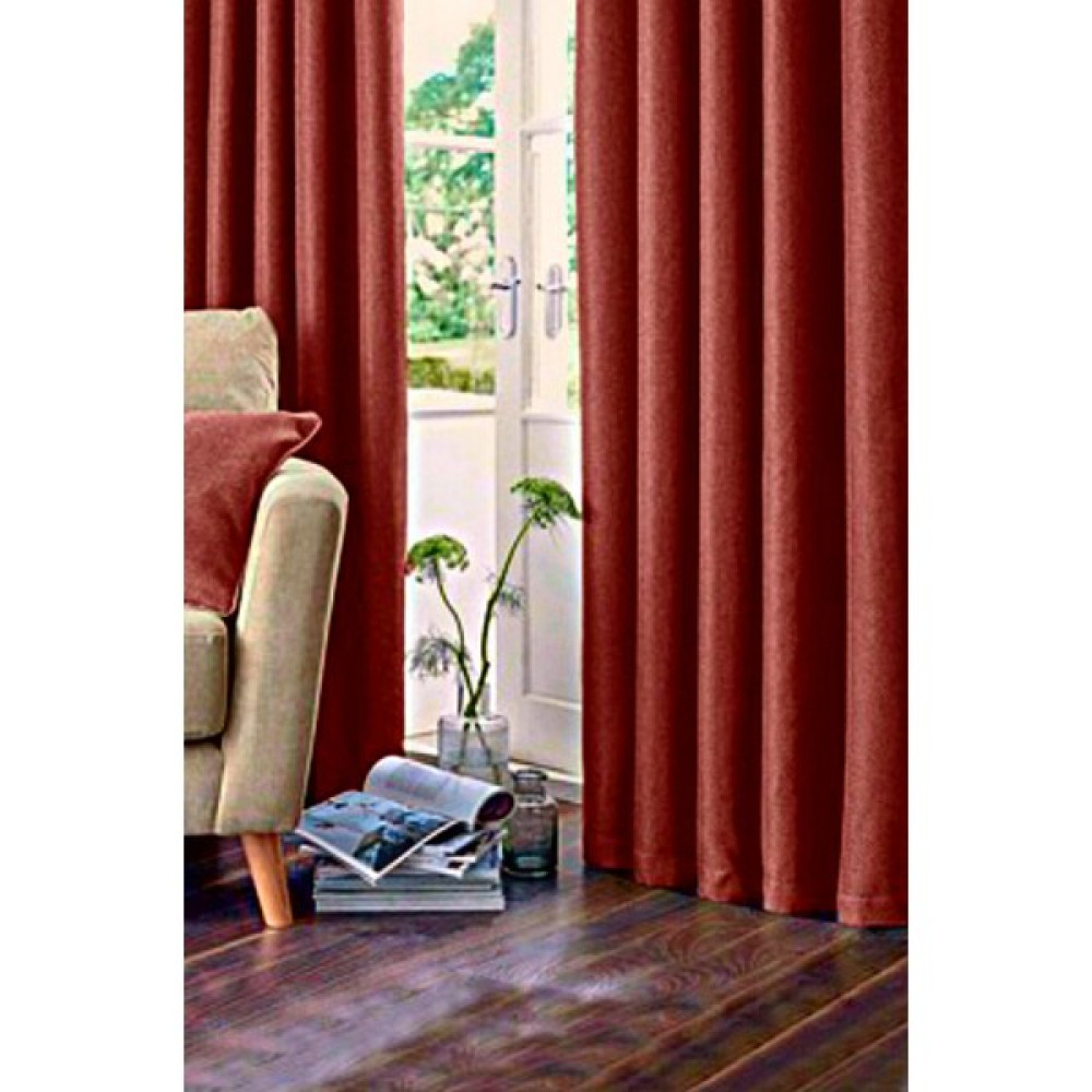 YS Perde Tasarım Nadia Modern Lüx Hasır Dokulu Kalın Keten Yüksek li Fon Perde 1/3 Sık Pile - Bordo - 250 x 270 cm Fon Perde Fiyatı