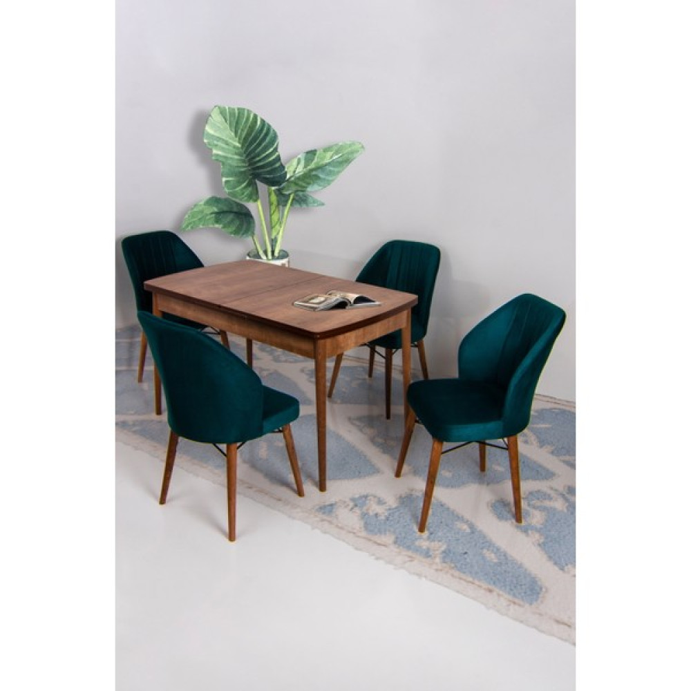Ysf Woods Nefes Serisi Mdf Masa Takımı /yemek Masa Sandalye Takımı/mutfak 4 Lü Sandalye Takımı/açılır Kapanır - Yeşil Masa - Sandalye Seti / Takımı Fiyatı