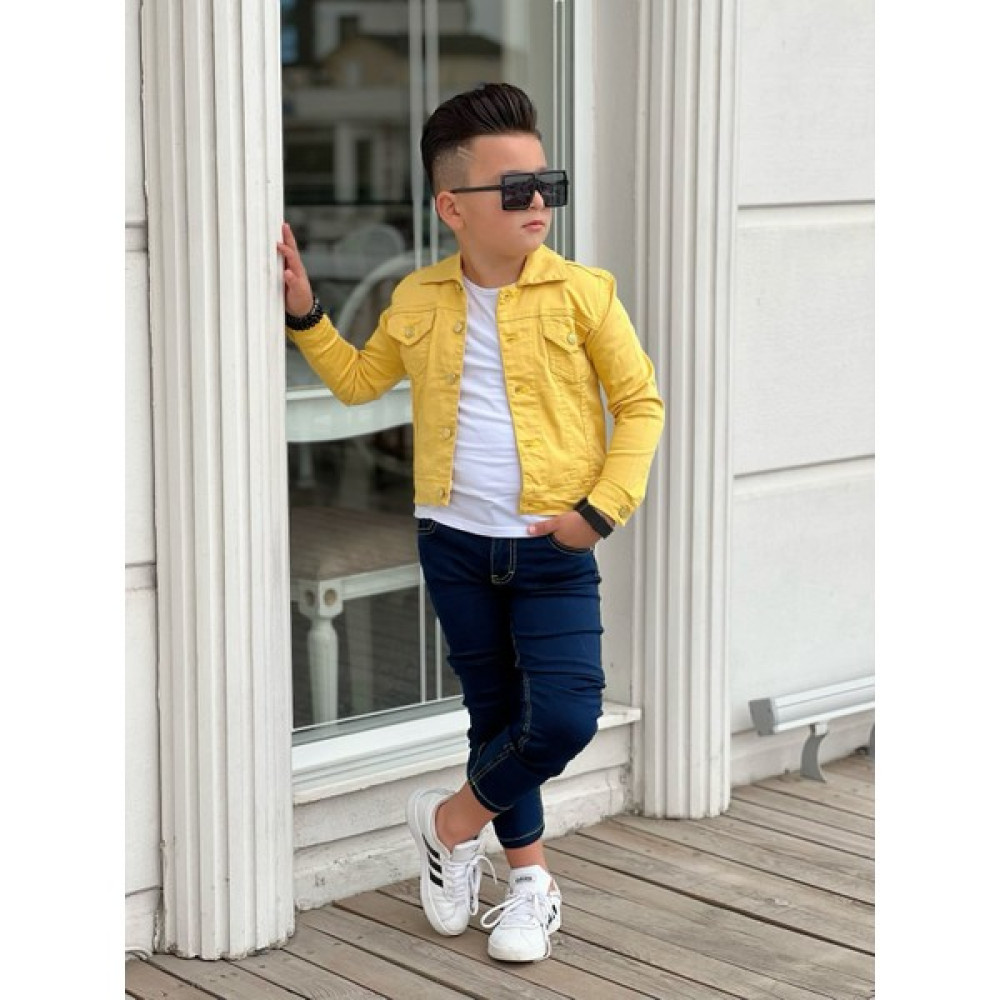 Ysfer Butik Erkek Çocuk Kot Pantolon Kot Ceket Tişört Erkek Çocuk Giyim Takımı Fiyatı