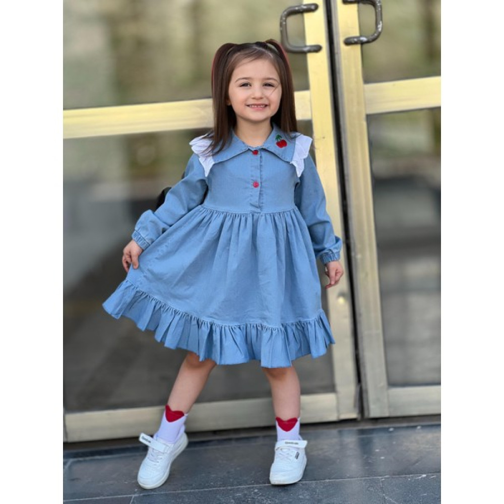 Ysfer Butik Kız Çocuk Kot Elbise Kız Çocuk Elbise Fiyatı