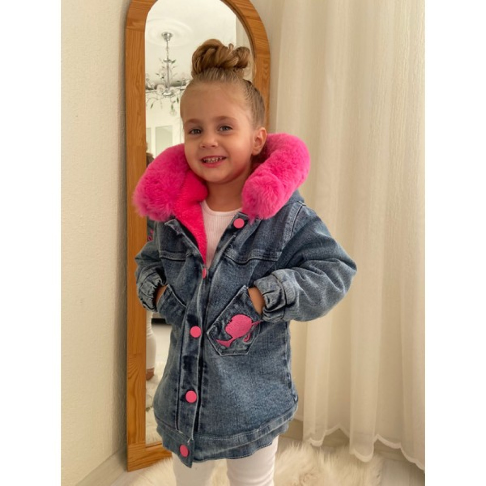 Ysfer Butik Kız Çocuk Kot Mont Barbie Kız Çocuk Mont Fiyatı