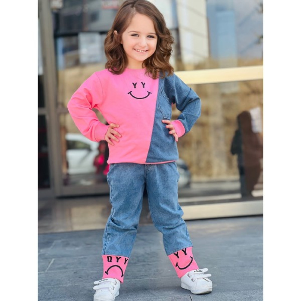 Ysfer Butik Kız Çocuk Kot Pantolon Sweet Kız Çocuk Giyim Takımı Fiyatı