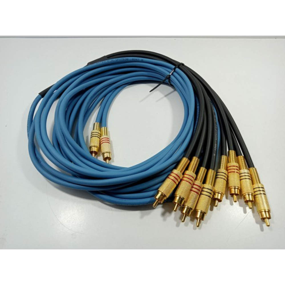 YSN Sounds Amfi Rca Kablosu – El Yapımı 2 Giriş 8 Çıkış %100 Bakır Parazit Yapmaz – Anfi Rca Kablosu – 5 Metre Oto Hoparlörleri & SubWoofer Fiyatı