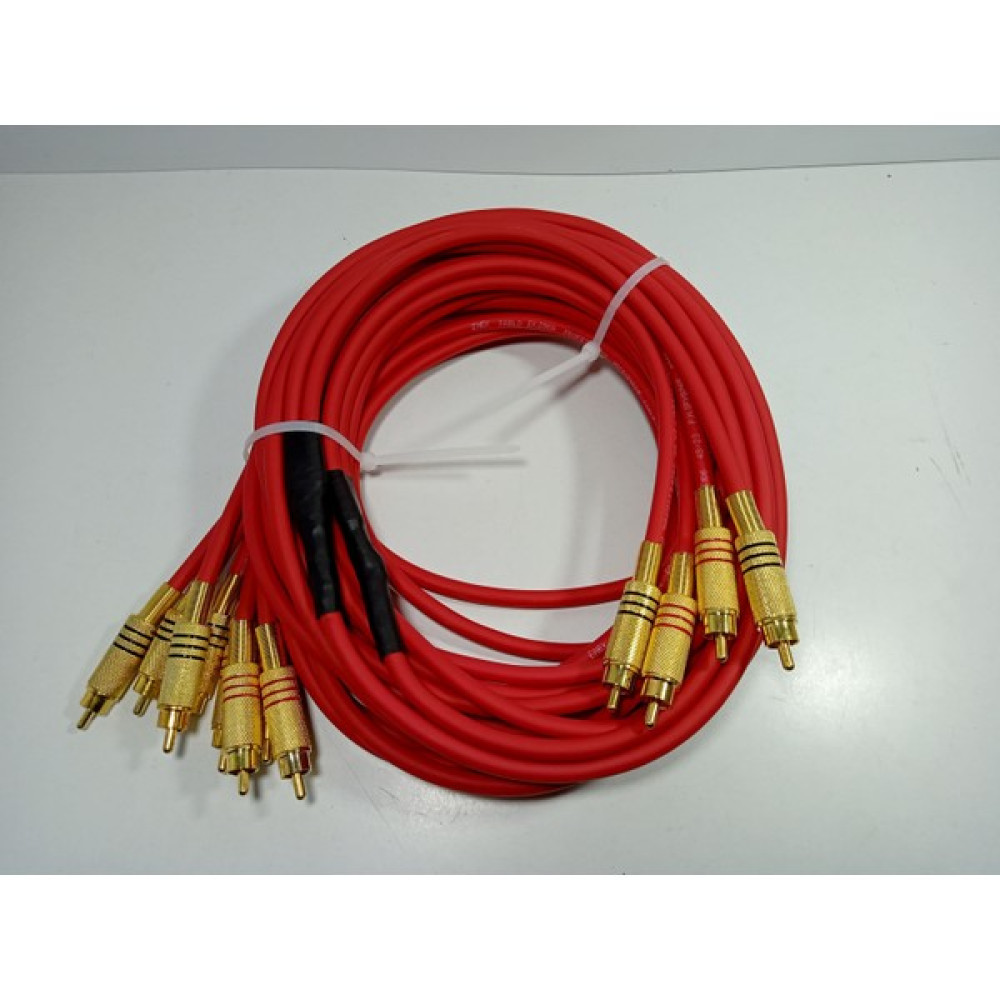 YSN Sounds Amfi Rca Kablosu – El Yapımı 4 Giriş 8 Çıkış %100 Bakır Parazit Yapmaz – Anfi Rca Kablosu – 5 Metre Oto Hoparlörleri & SubWoofer Fiyatı