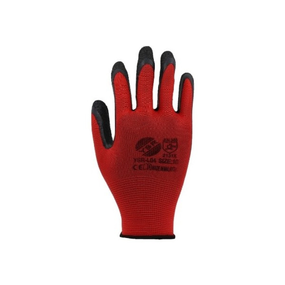 YSR Latex Eldiven Kırmızı Siyah YSR-L04 No:10 ( 12 Adet ) - 10 - Kırmızı - Siyah Oto Boyaları Fiyatı
