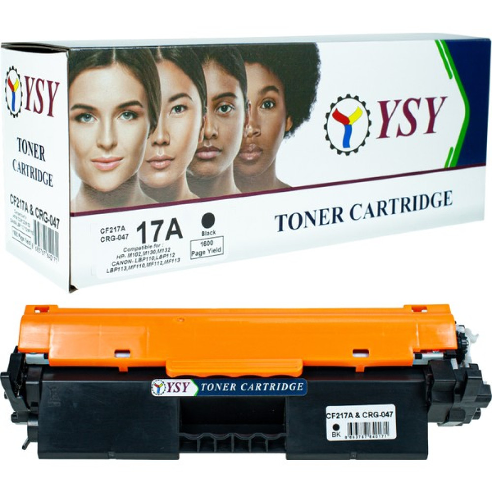 Ysy Hp CF217A (17A) & Canon CRG-047 M102 M130 M132 LBP110 LBP112 LBP113 MF110 MF112 MF113 1600(1.6K) Sayfa Verimli Muadil Toner (Siyah) - Black Tonerler Fiyatı