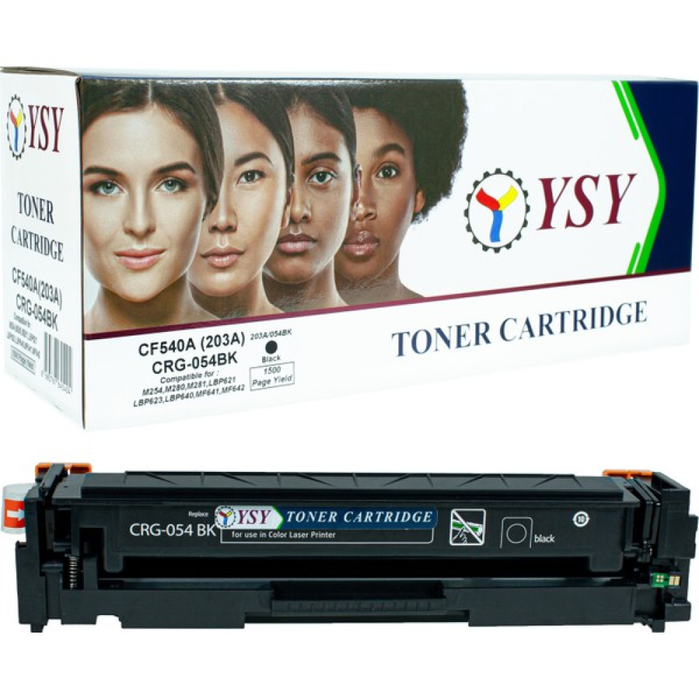Ysy Hp CF540A(203A) M254,M280,M281 & Canon CRG-054BK LBP621,LBP623,MF643,MF644 1500 (1.5k) Sayfa Verimli Muadil Toner (Siyah) - Black - 0,35 - 1,10 kg Oto Boyaları Fiyatı