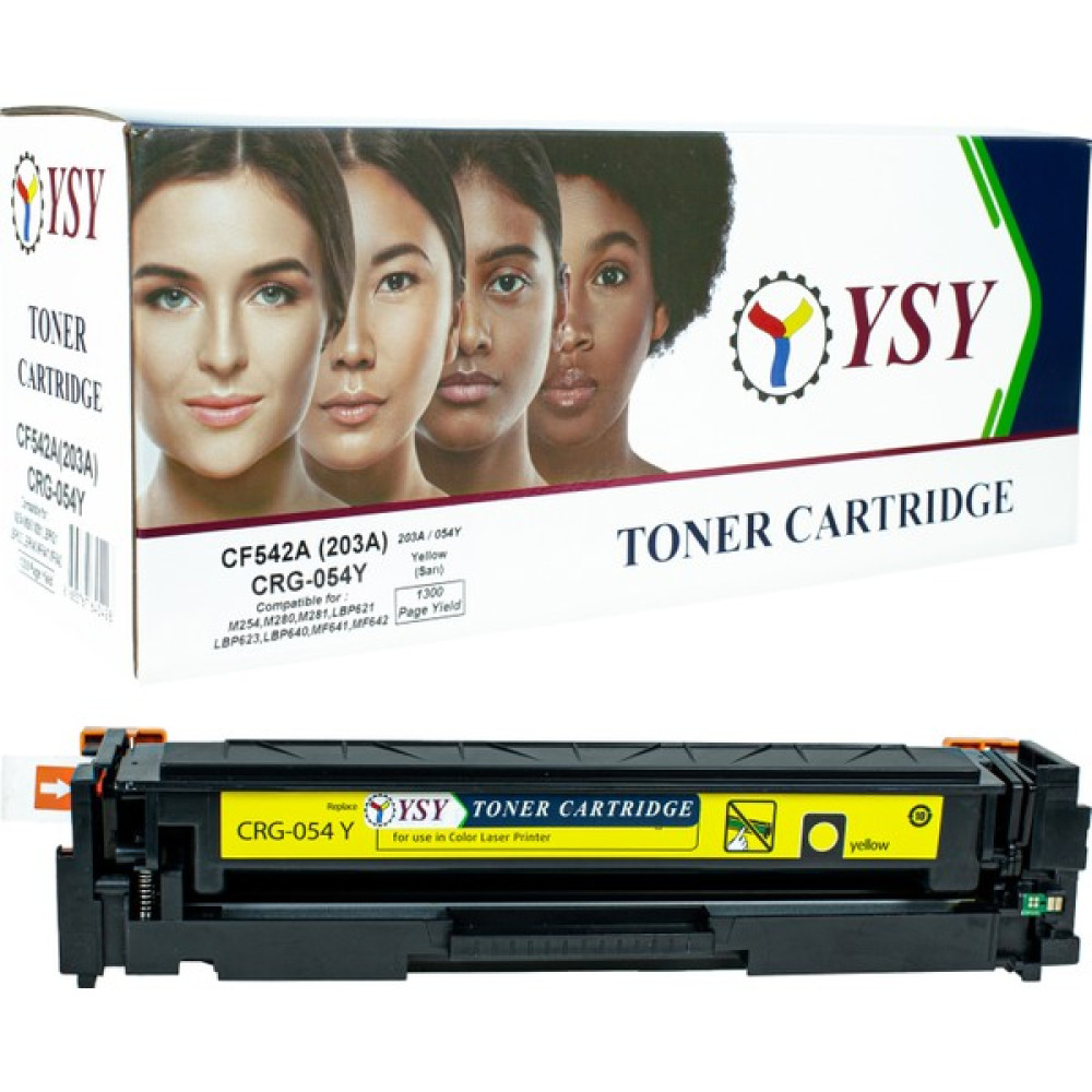 Ysy Hp CF542A(203A) M254,M280,M281 & Canon CRG-054Y LBP621,LBP623,MF643,MF644 1300 (1.3k) Sayfa Verimli Muadil Toner (Sarı) - Sarı - 0,35 - 1,10 kg Oto Boyaları Fiyatı