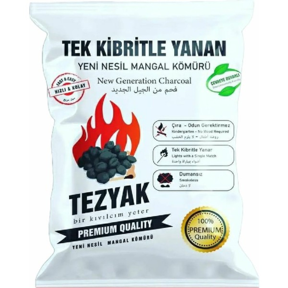 Yt Marketing Tezyak Tek Kibritle Yanan Yeni Nesil Mangal Kömürü Tezyak Duman Is Kokuya Son Çevre Dostu 2 kg - Siyah - 1 Adet Mangal & Barbekü Malzemeleri Fiyatı