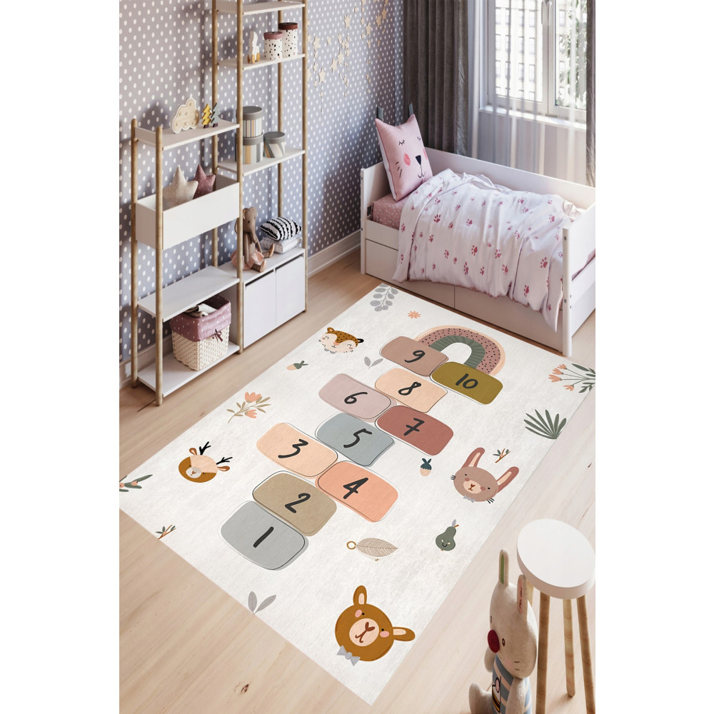 YTR HOME Makinede Yıkanabilir Kaymaz Taban Leke Tutmaz Eğitici Bebek Ve Çocuk Odası Halısı Oyun Matı 100 x 150 Beden Bebek Odası Halı Fiyatı