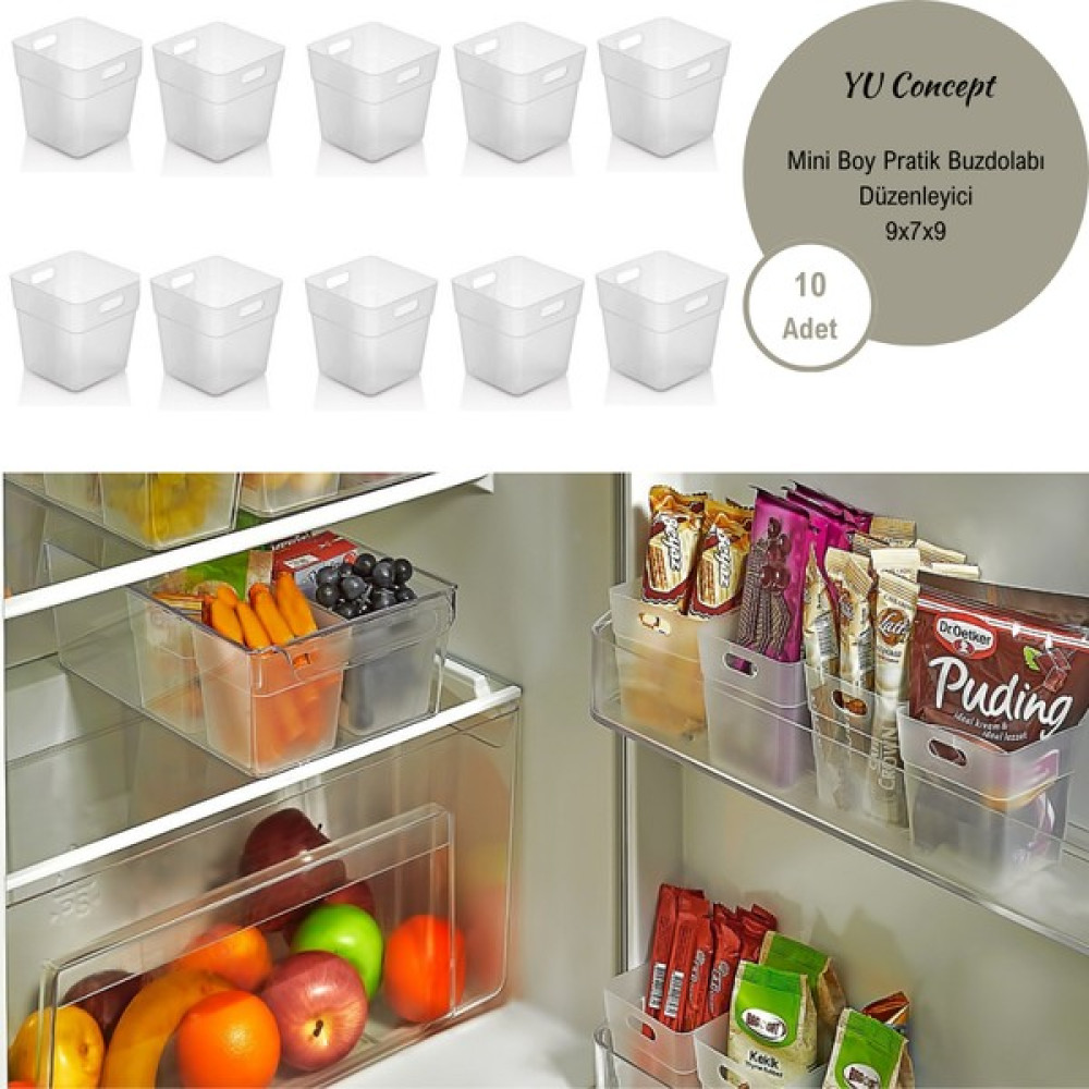 Yu Concept 10'lu Buzdolabı & Kapak Içi Düzenleyici, Organizer Kutu, Banyo Organizeri Saklama Kapları Fiyatı