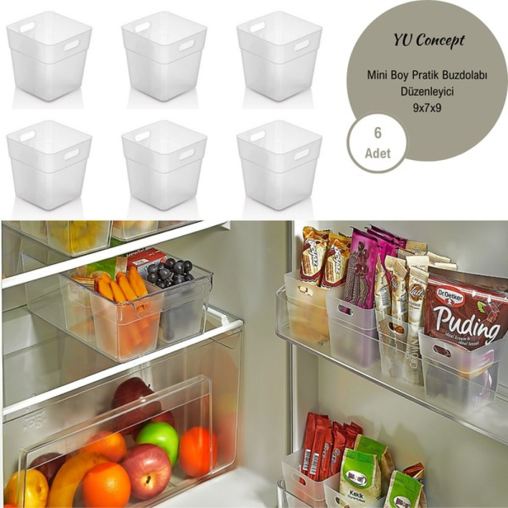 Yu Concept 6'Lı Buzdolabı & Kapak Içi Düzenleyici, Organizer Kutu, Banyo Organizeri Saklama Kapları Fiyatı