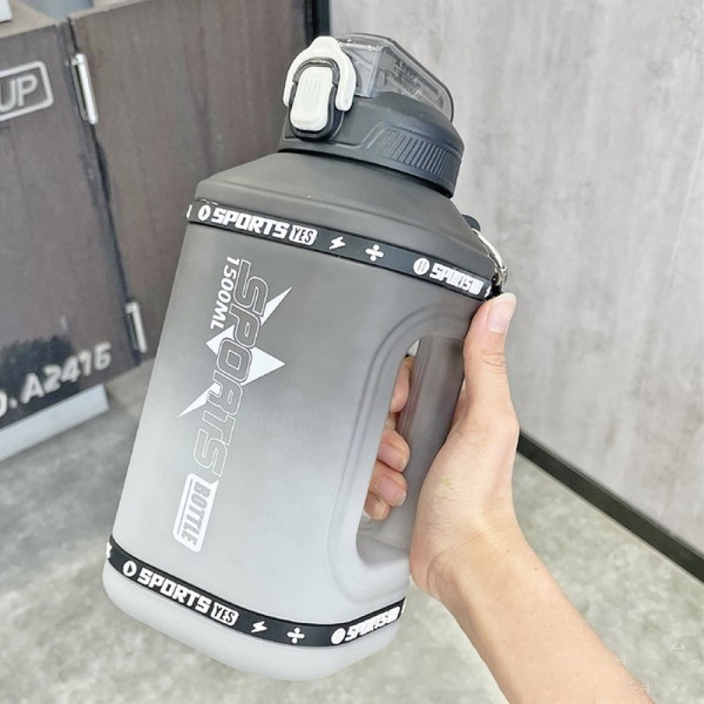 Yuangugu 2.3l Büyük Kapasitet Sporu ve Sıçrama Kapı ile Uygun Su Şişesi (Yurt Dışından) - Siyah - 2300 m lt Suluk Fiyatı