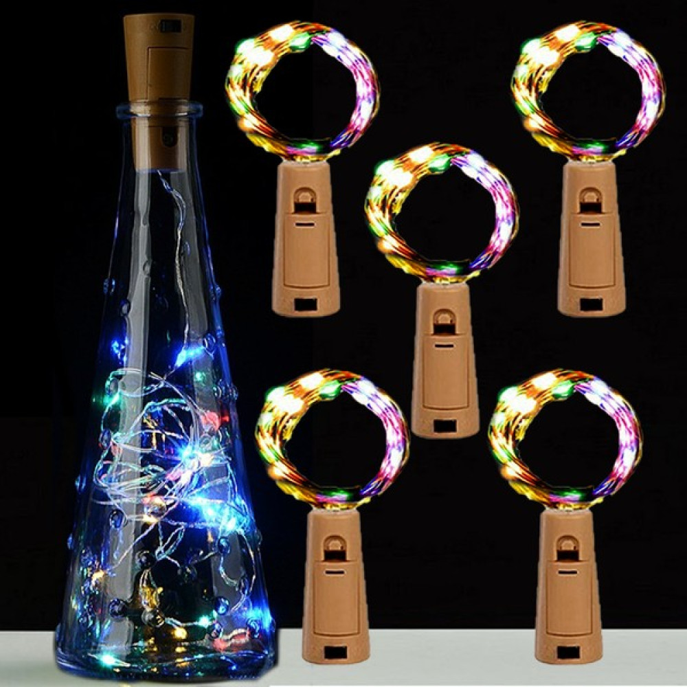 Yubbox 5 Adet Mantar Tıpalı Peri LED 2 Metre Şişe LED Piller Dahil-Su Geçirmez - 2 m - RGB Led Aydınlatmalar Fiyatı