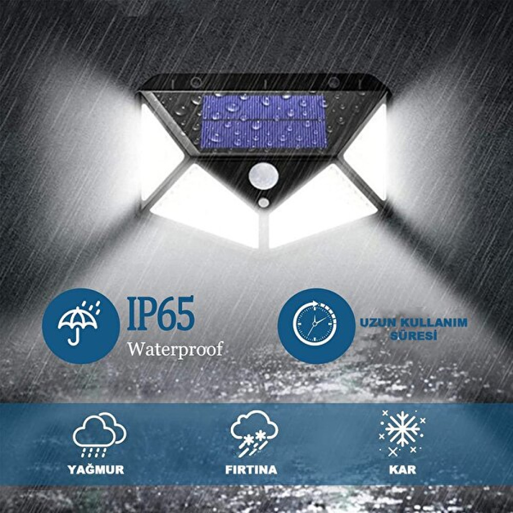 Yubbox Solar Güneş Enerjili Hareket Sensörlü 4 Taraflı Bahçe Garaj Ev Aydınlatma Lambası Dış Mekan & Bahçe Oyuncakları Fiyatı