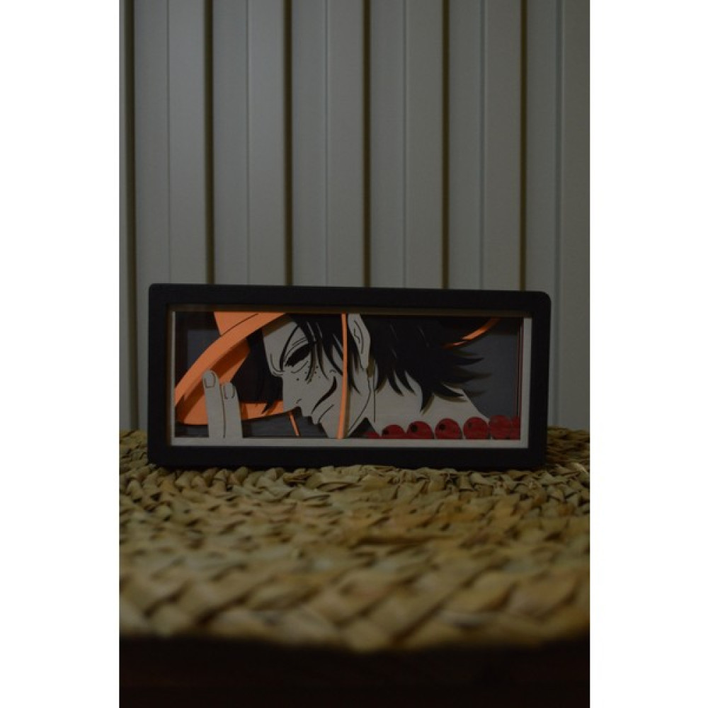 Yubi Design Ace , One Piece - Işık Kutusu, Gölge Kutusu, Anime, Gece Lambası, Light Box - Siyah Elektrik ve Aydınlatma Fiyatı