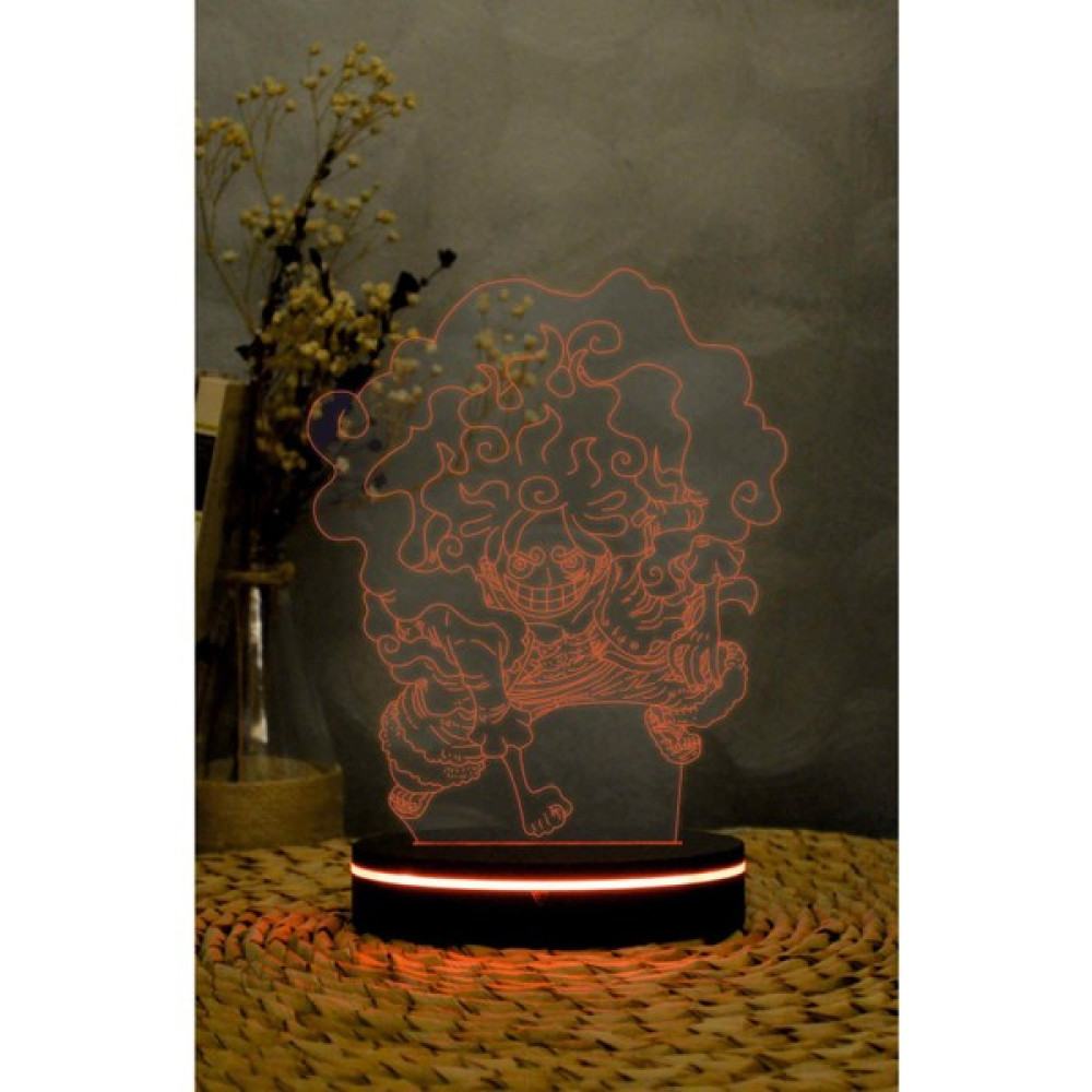 Yubi Design Monkey D Luffy Gear 5 , One Piece - 3 Boyutlu Led Lamba 16 Renk Dekoratif Anime Gece Lambası 3d Elektrik ve Aydınlatma Fiyatı