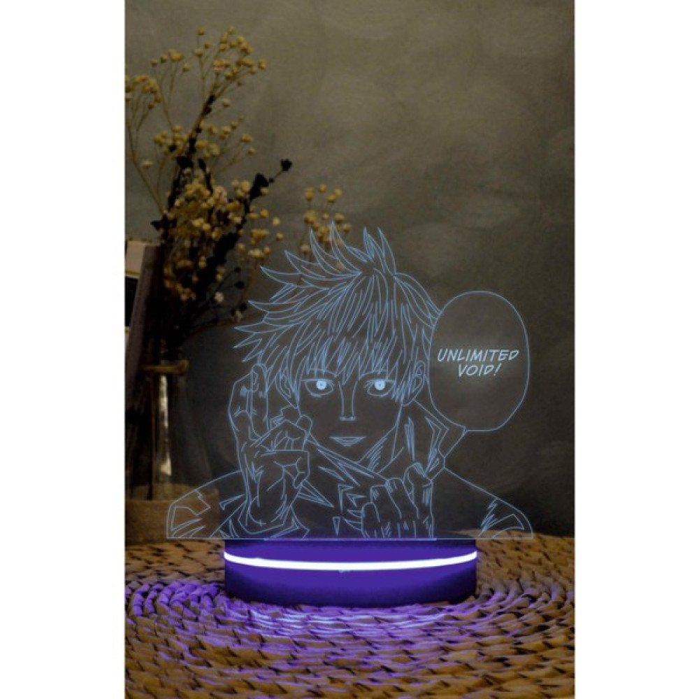 Yubi Design Satoru Gojo - Jujutsu Kaisen - 3 Boyutlu Led Lamba 16 Renk Dekoratif Anime Gece Lambası 3d Elektrik ve Aydınlatma Fiyatı