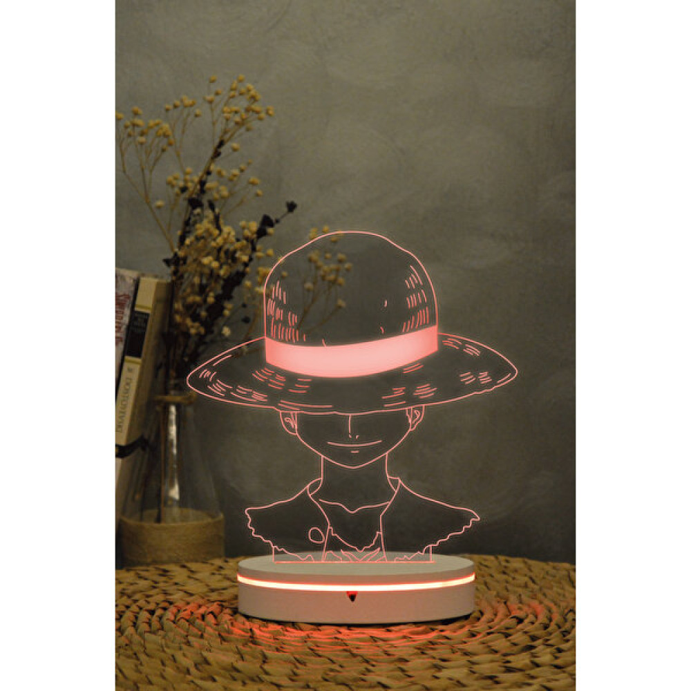 Yubi Design Yubidesign Monkey D. Luffy , One Piece 3 Boyutlu Dekoratif Gece Lambası 3D - Beyaz Gece Lambası Fiyatı