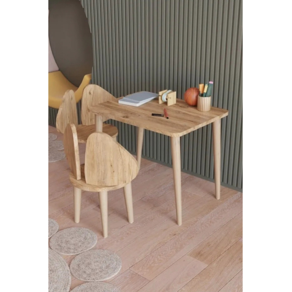 Yuceer Home Montessori Aktivite Masasi Ve 2 Sandalye Calisma Seti Atlantik Cam Mobilya & Dekorasyon Fiyatı