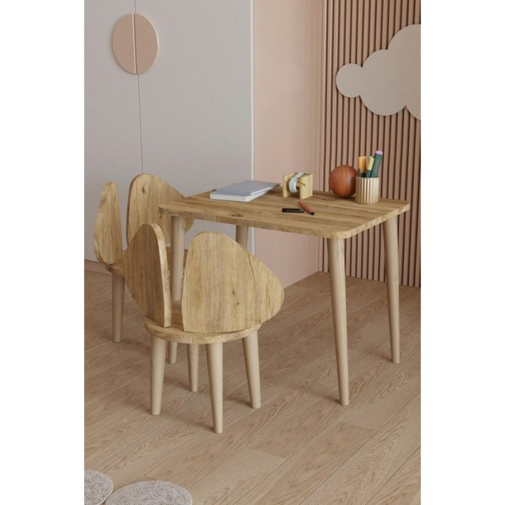 Yüceer Home Montessori Çocuk Masası Oyun Masası Kanguru Aktivite Masası 2 Adet Sandalyeli Oto Boyaları Fiyatı