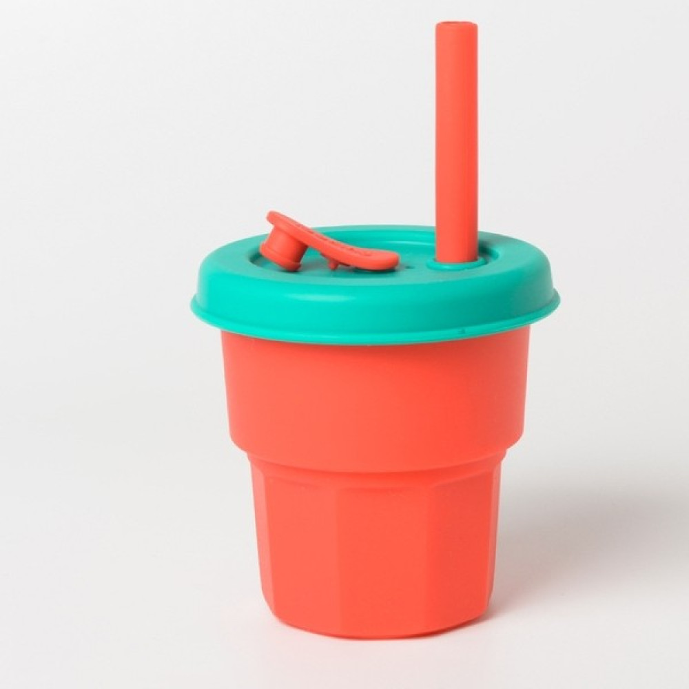 Yue Store Saman Kupası Kırmızı Kupa + Yeşil Kapak (400ML) (Yurt Dışından) Fincan / Bardak / Kahve Takımı Fiyatı
