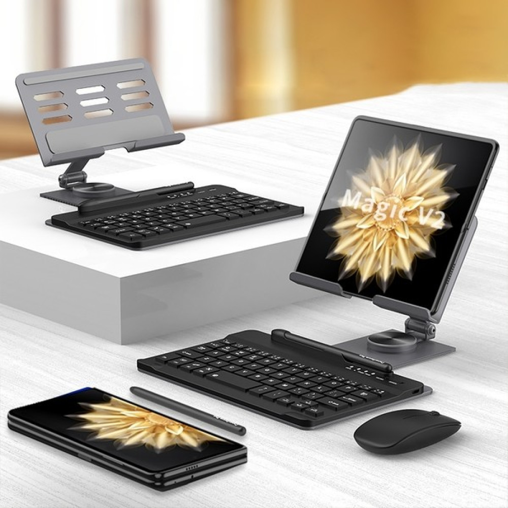 Yuekeda Yuekeda-Klavye + Tutucu + Pen + Fare Honor Magic V2 Için (Yurt Dışından) - Gri Tablet Kılıfı Fiyatı
