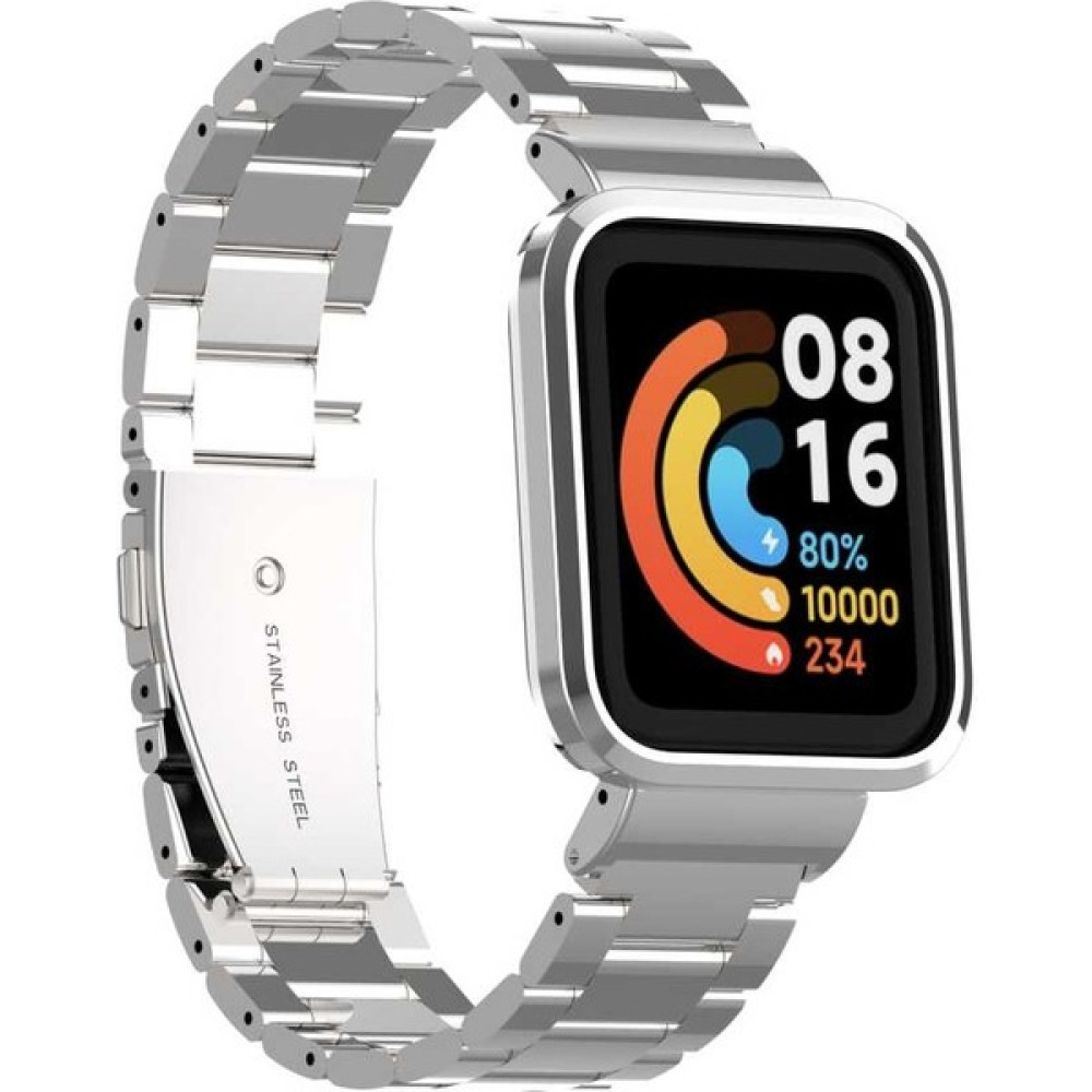 Yuem Xiaomi Redmi Watch (Mi Watch Lite) Krd-60 Metal Kordon - Gümüş Giyilebilir Teknoloji Aksesuarları Fiyatı