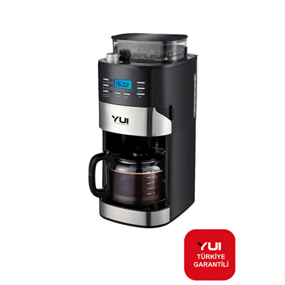Yui Cm-1609 1.5 L Cam Hazneli Öğütücülü Filtre Kahve Makinesi Kahve Makineleri Fiyatı