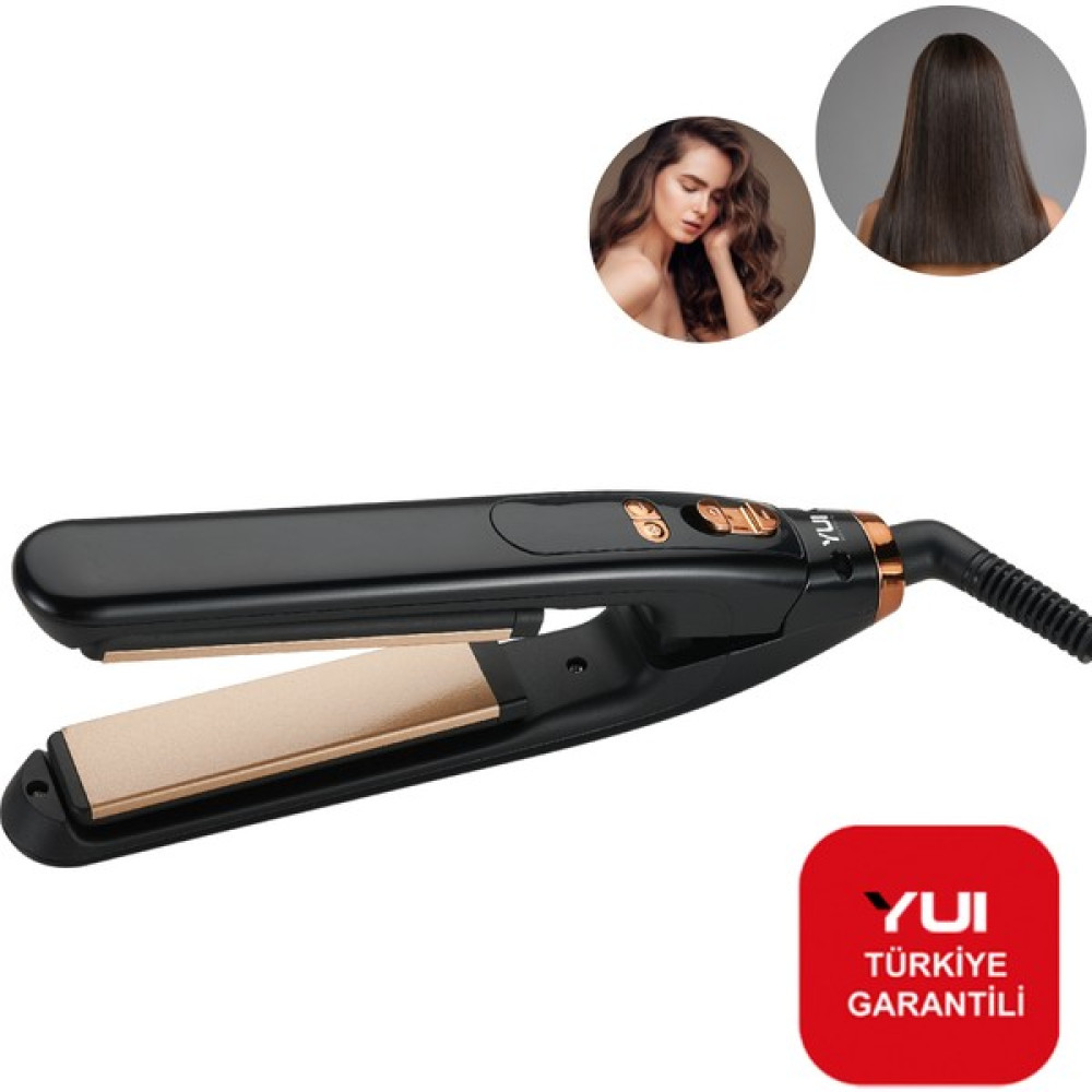 Yui KB2006 Seramik Plaka LED Ekran Mini Saç Düzleştirici ve Şekillendirici Maşa(Yui Türkiye Garantili) - Siyah Saç Şekillendiriciler Fiyatı