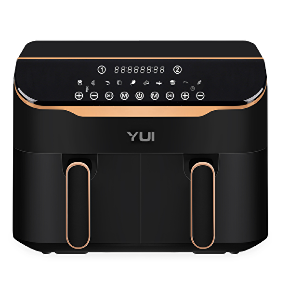 Yui Air Fryer 8 Litre Siyah M45 (4x4) Seramik Çift Hazneli Akıllı Fritöz Fritözler Fiyatı